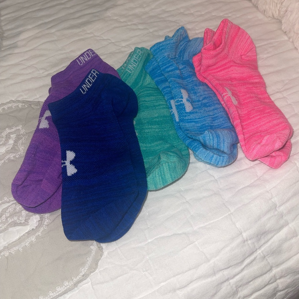 Under Armour Women’s Multicolor Athletic Socks - Purple, Blue, Green, Pink